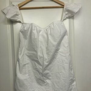 White mini dress with sleeves